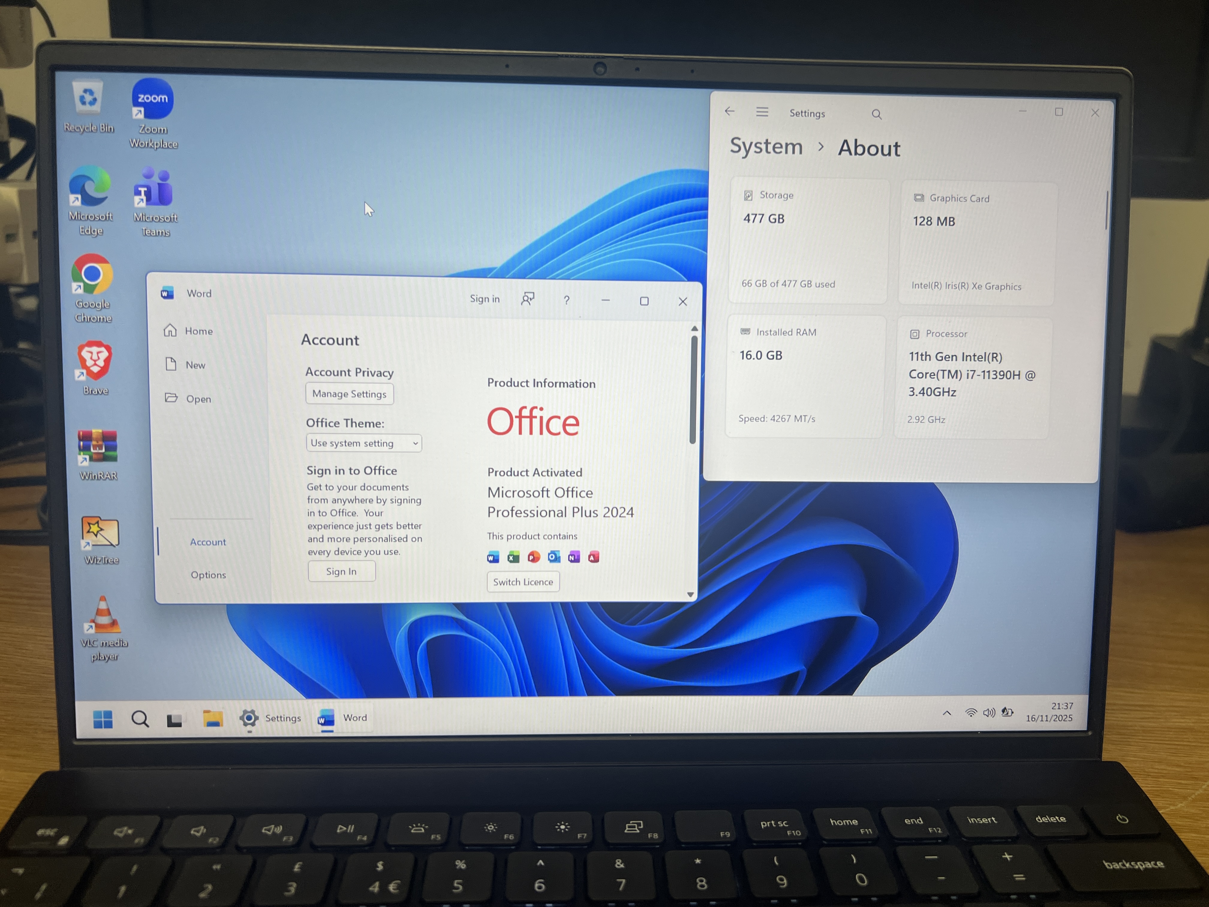 Dell Vostro 13 5310 i7-11390H 16GB 512GB SSD – Windows 11 Pro & Office 2024 