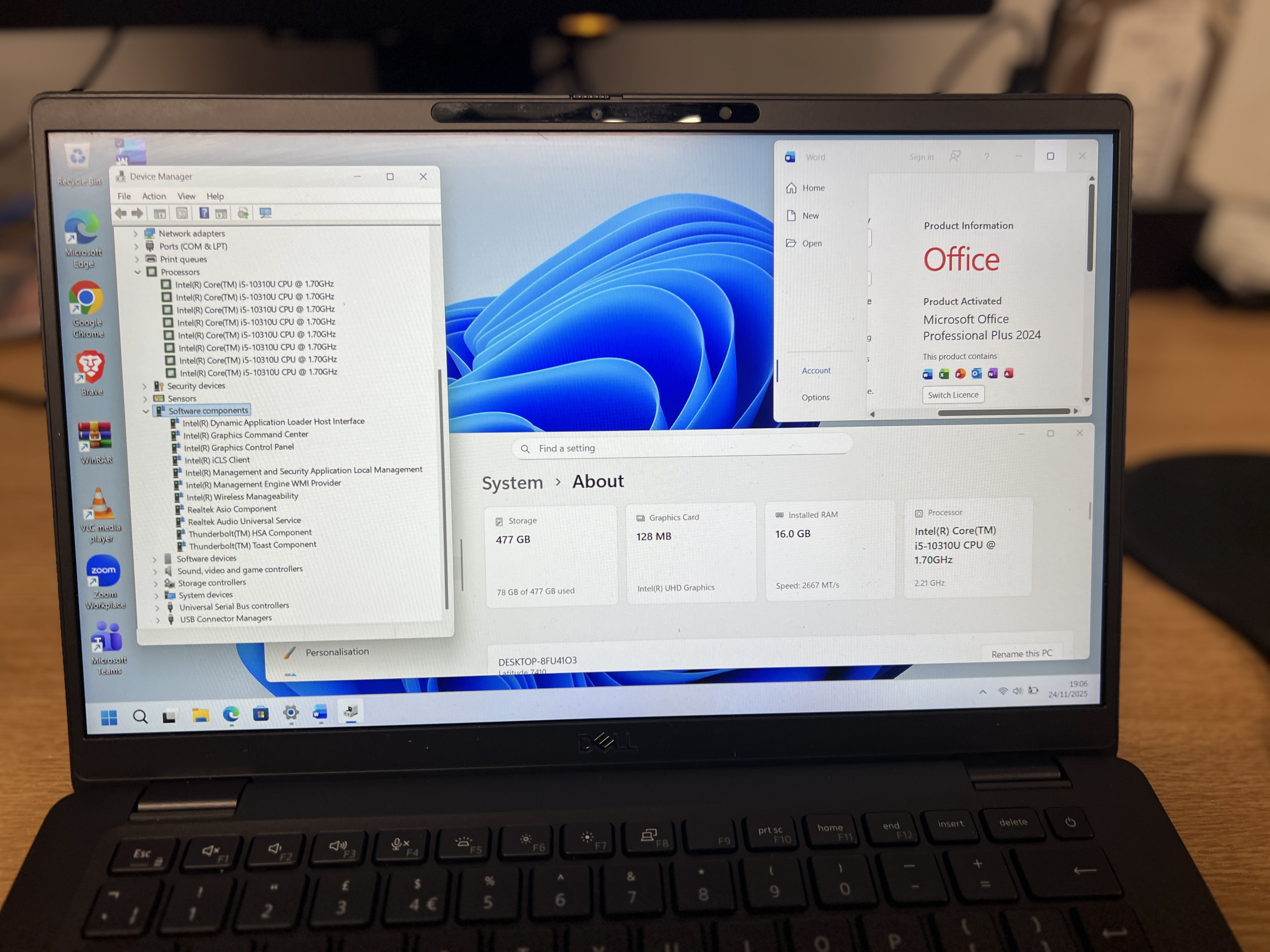 Dell Latitude 7410 14" Touchscreen – i5 10th Gen / 16GB / 512GB NVMe / Windows 11 Pro & Office 2024