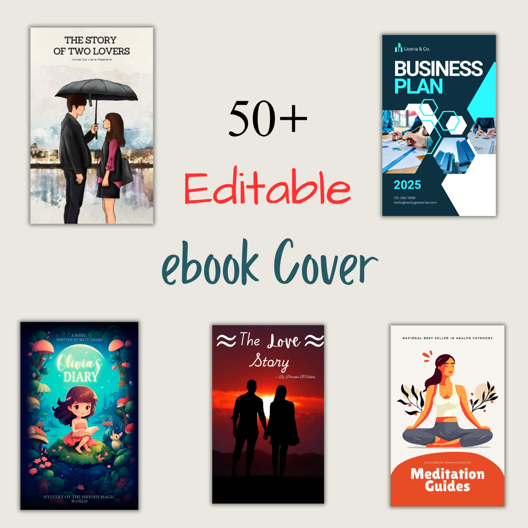 50+ Editable eBook Cover Templates Canva– Ready to Use & Customize