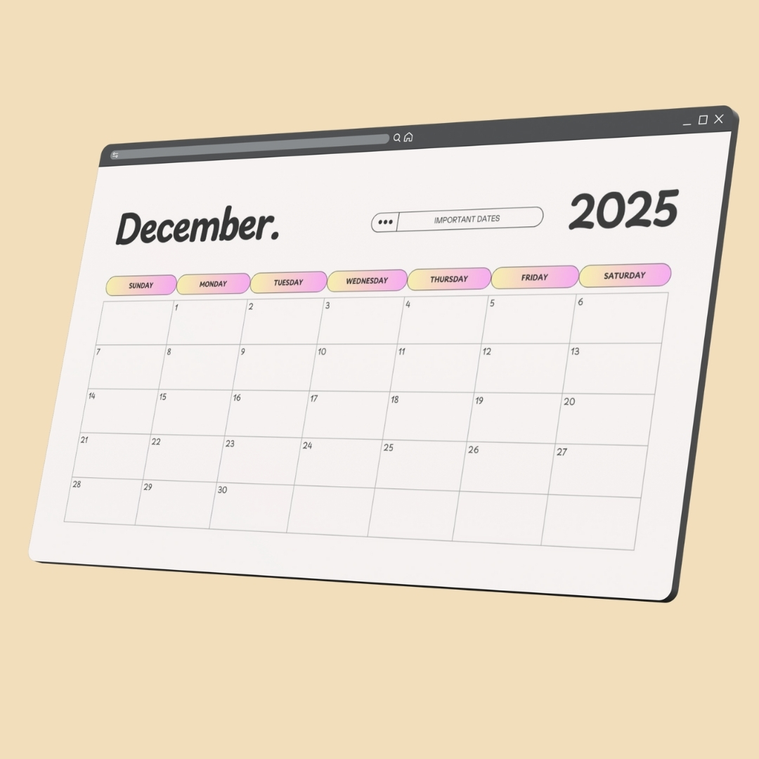 2025 Blank Calendar Template – Printable | PDF, PNG, JPG | Instant Download