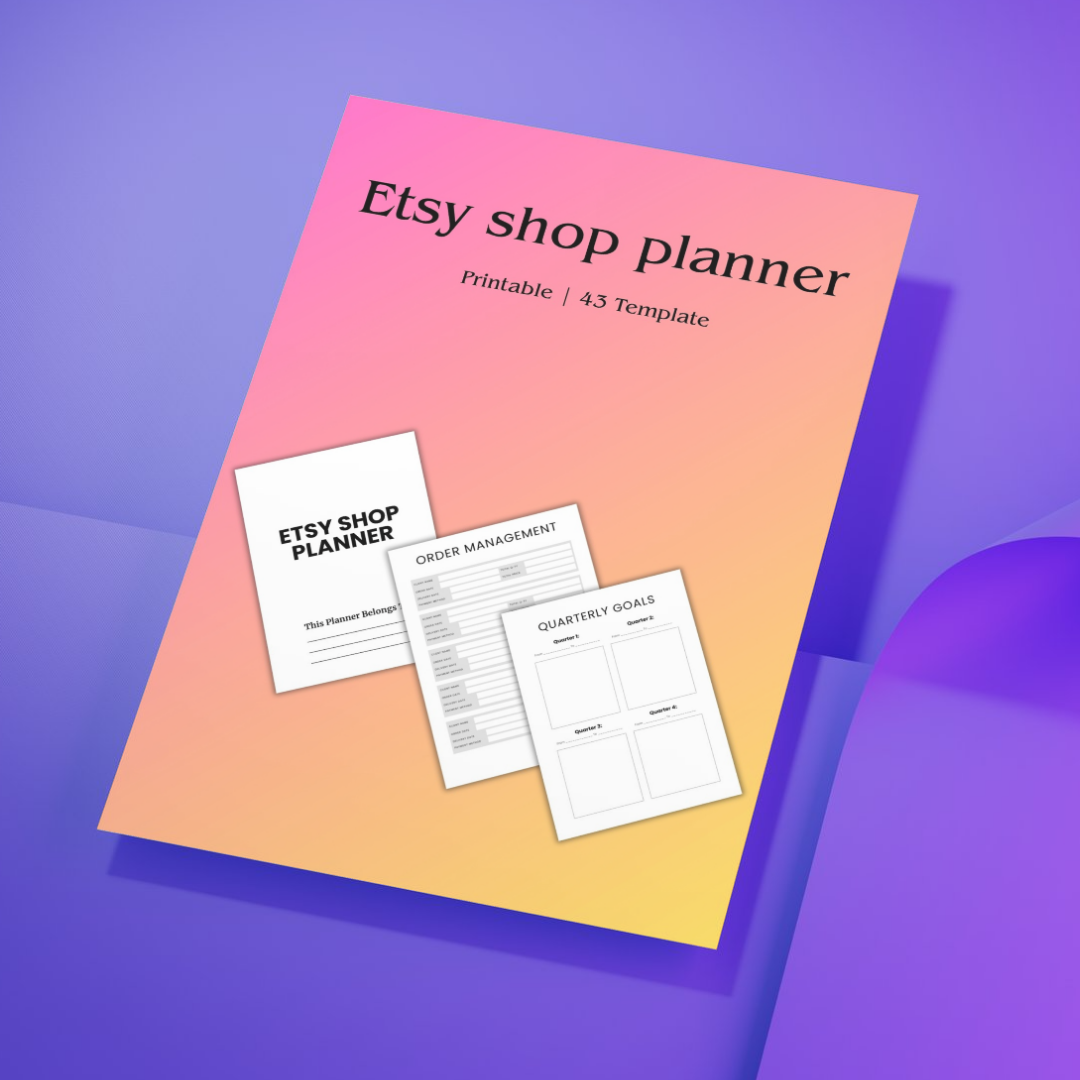Etsy Shop Planner – 43 Printable Canva Templates | Fully Customizable
