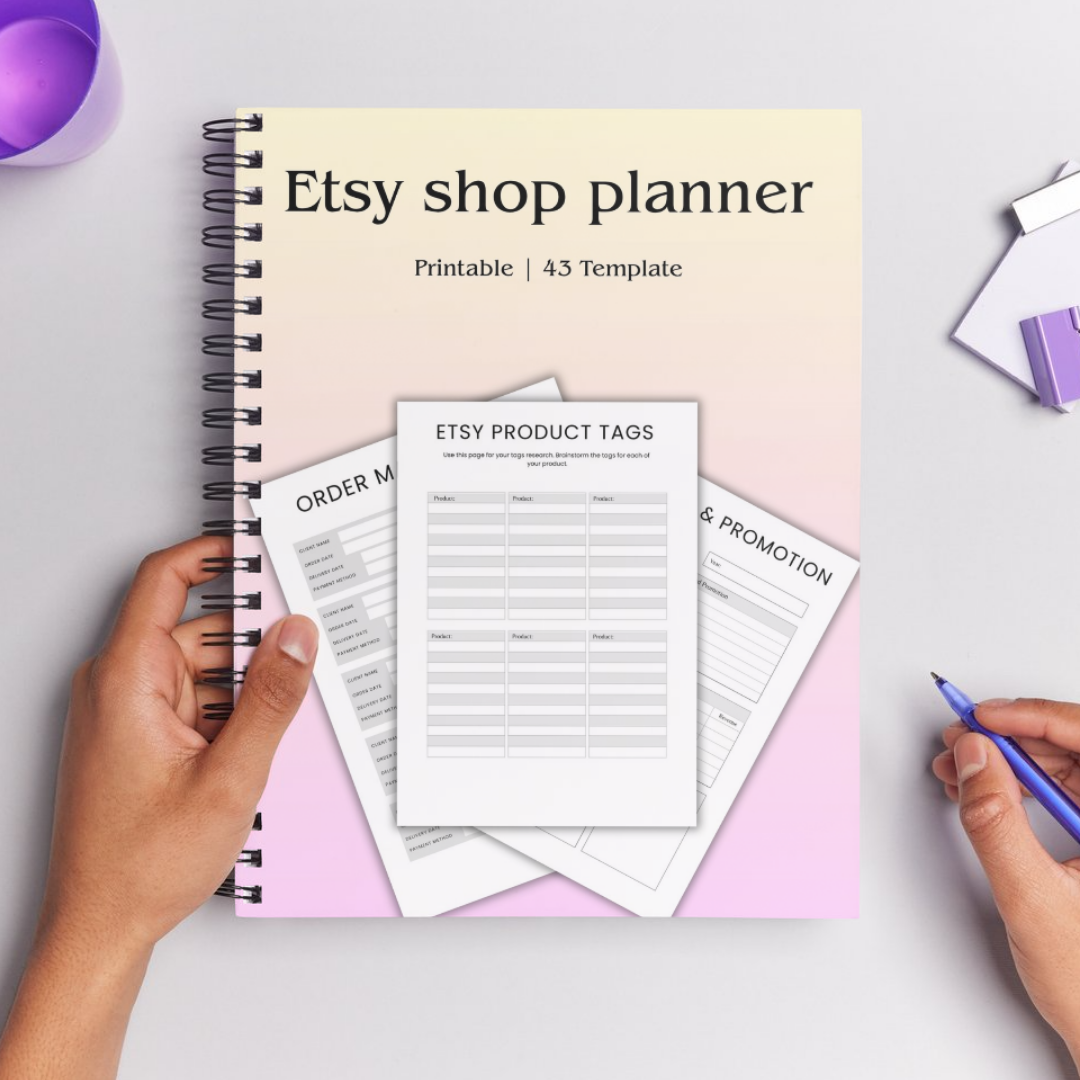 Etsy Shop Planner – 43 Printable Canva Templates | Fully Customizable