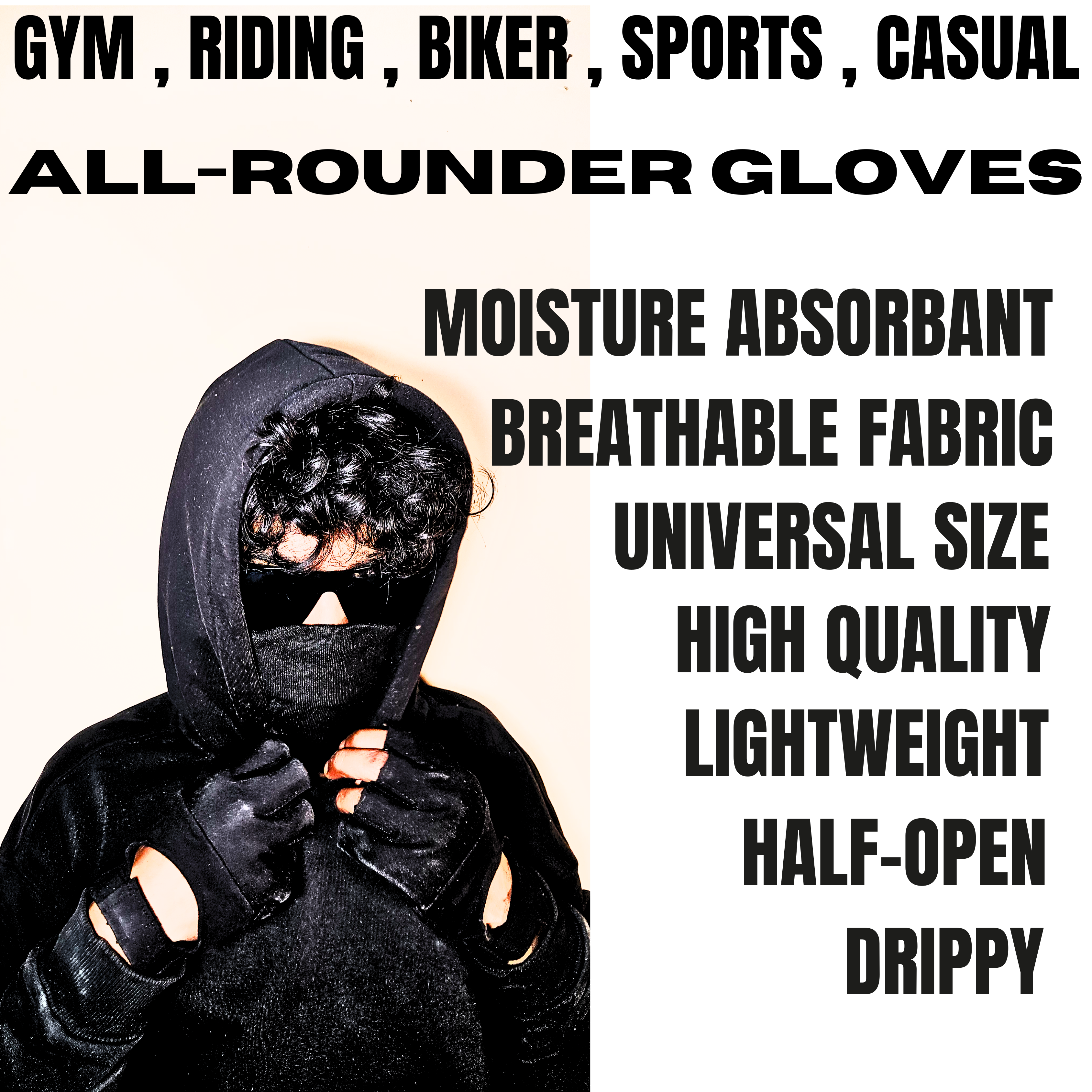 HALF GLOVES FINGERLESS