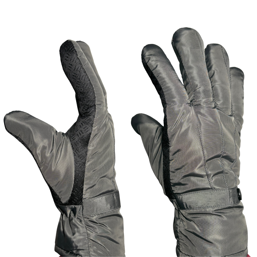  GREY WINTER SNOW GLOVES