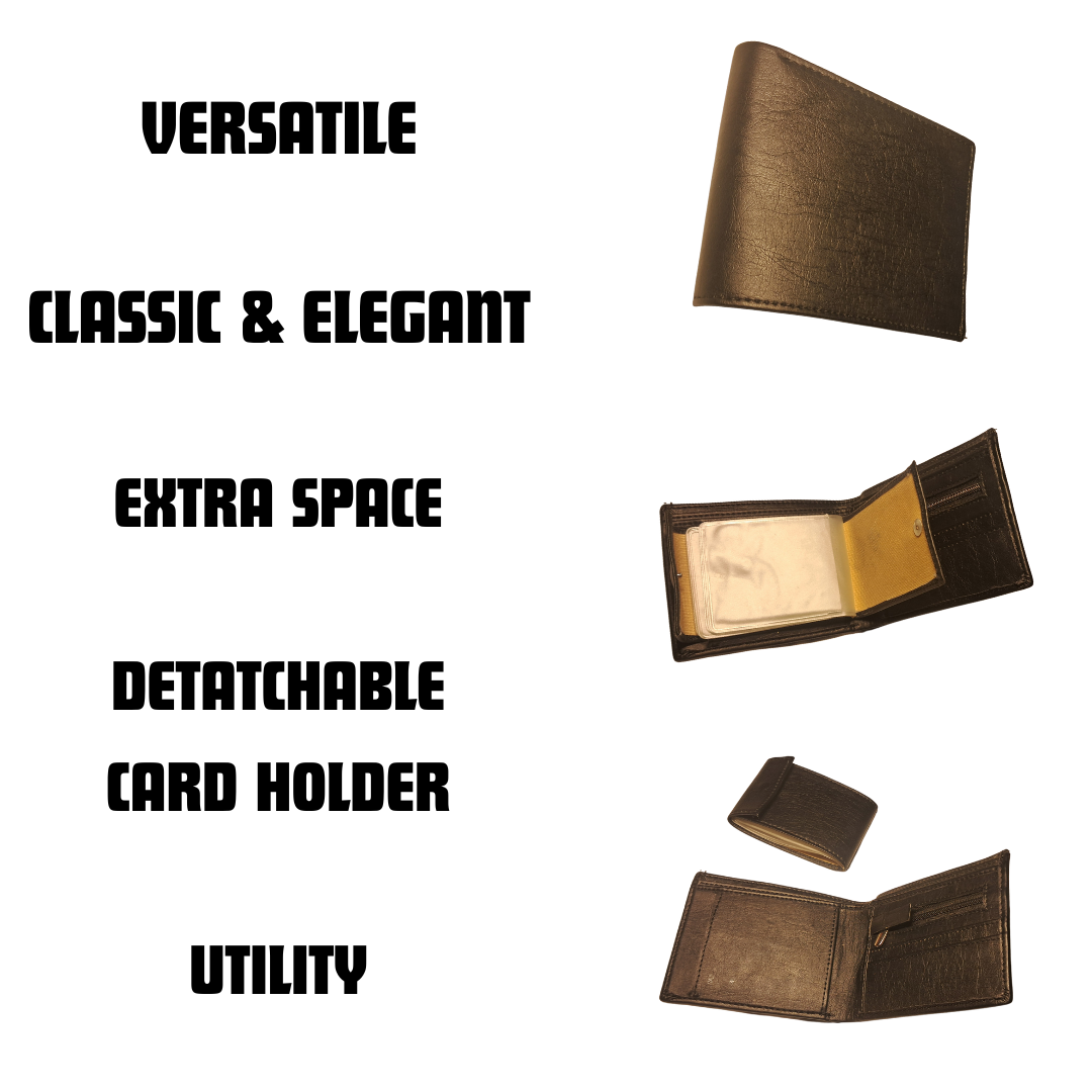 BLACK LEATHER WALLET