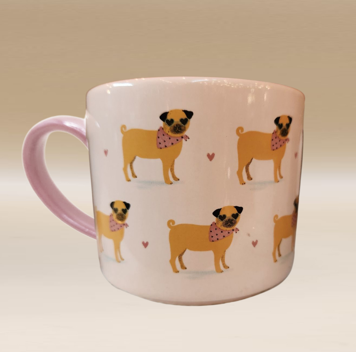 Adorable Pug Mug Candle