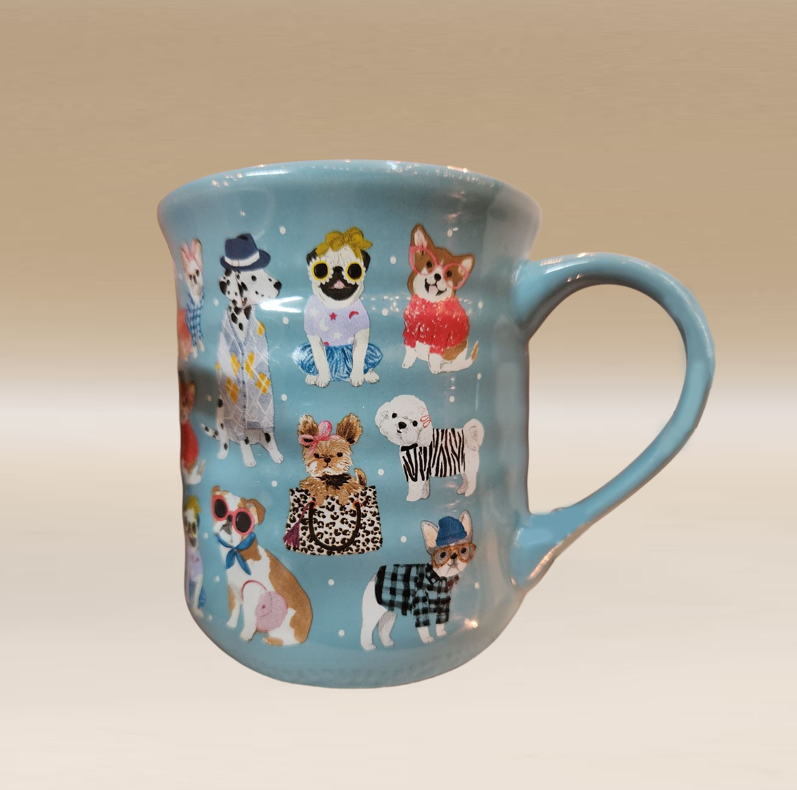 Ceramic Dog-Themed Mug Candle