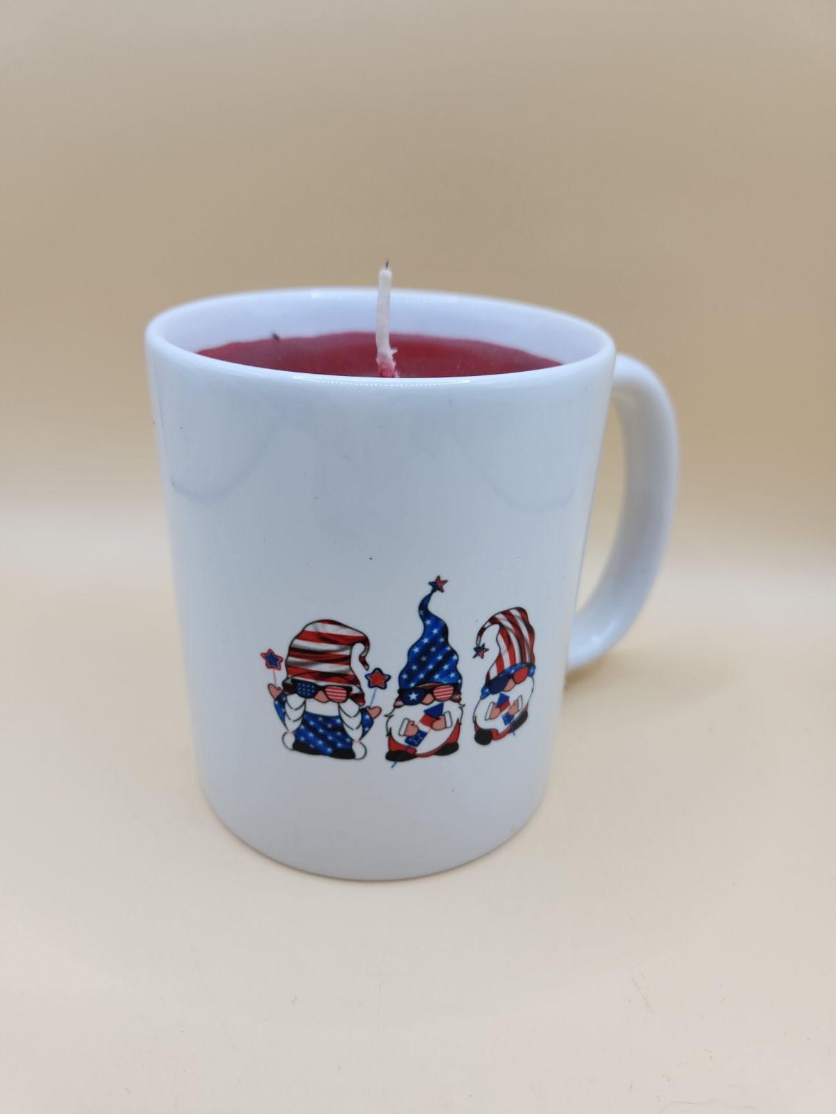 Patriotic Gnome Mug Candle