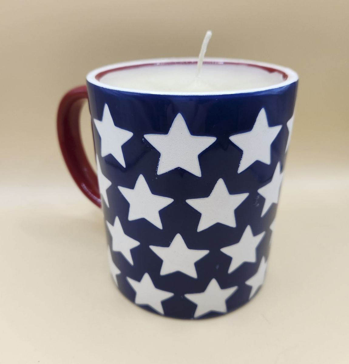 Patriotic Star Mug Candle