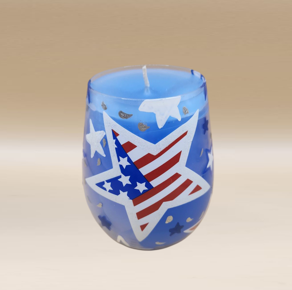 Patriotic Star Candle