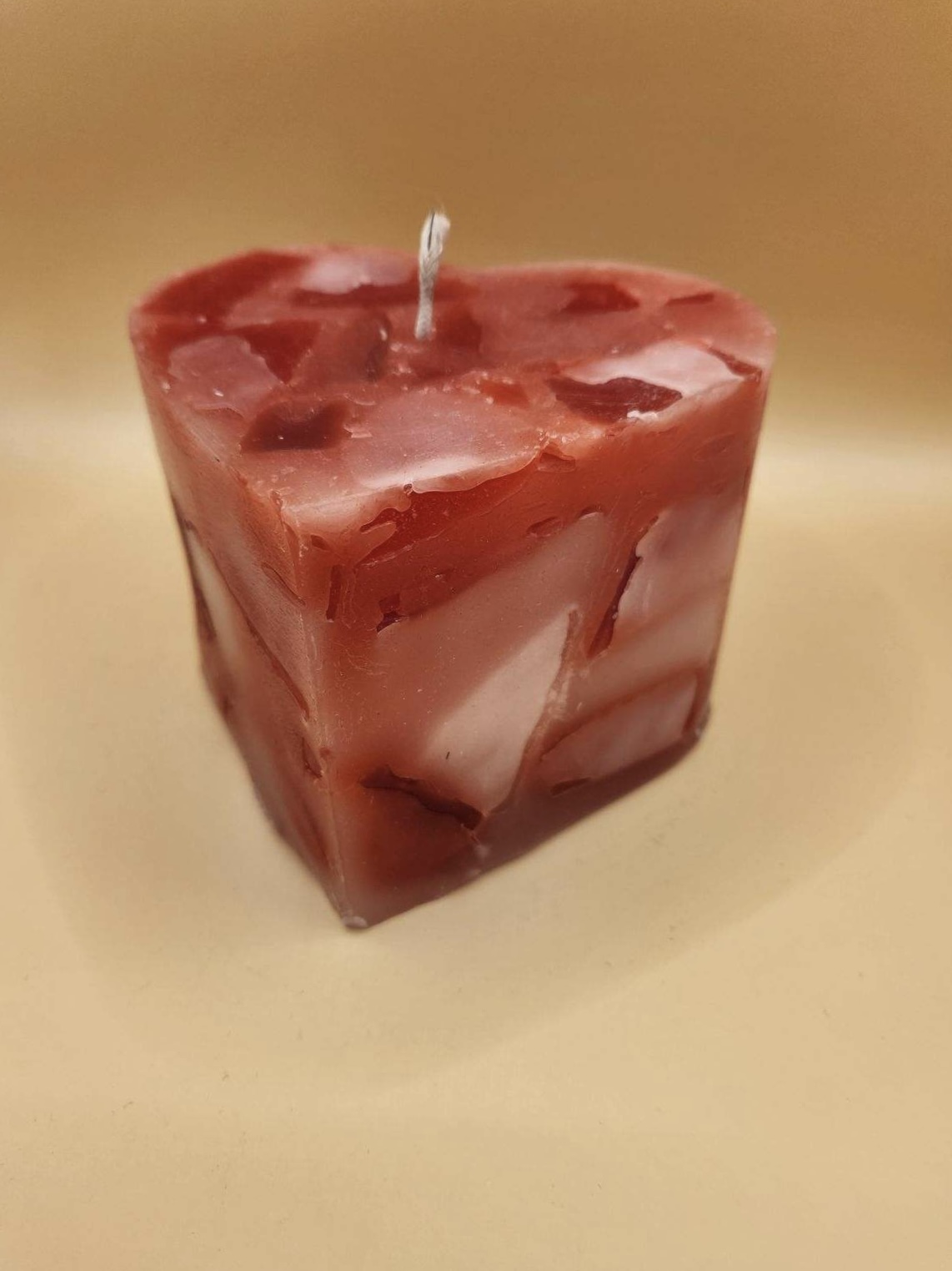 Handmade Heart-Shaped Chunk Candle