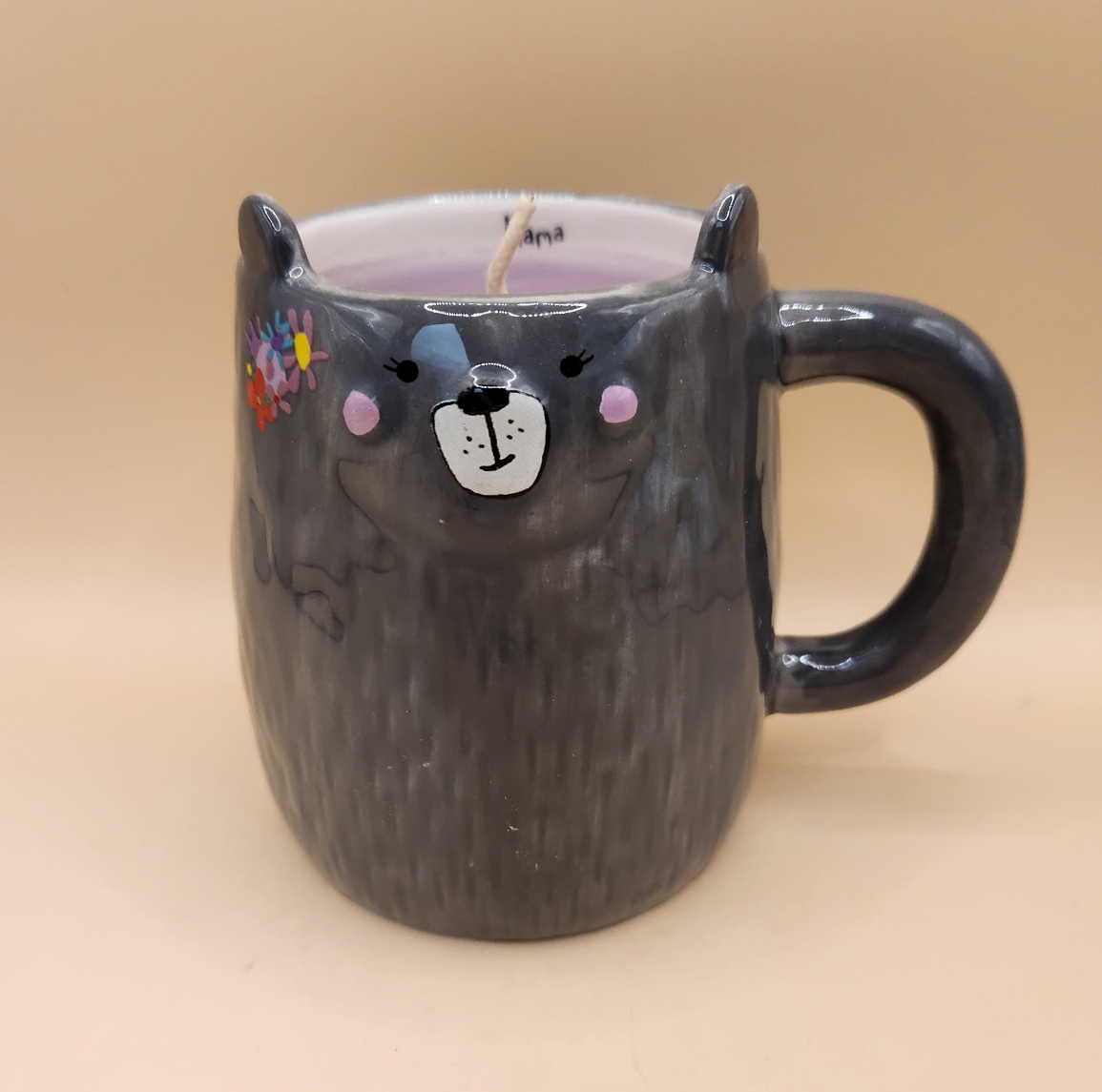 Bear-shaped Ceramic Mug Candle