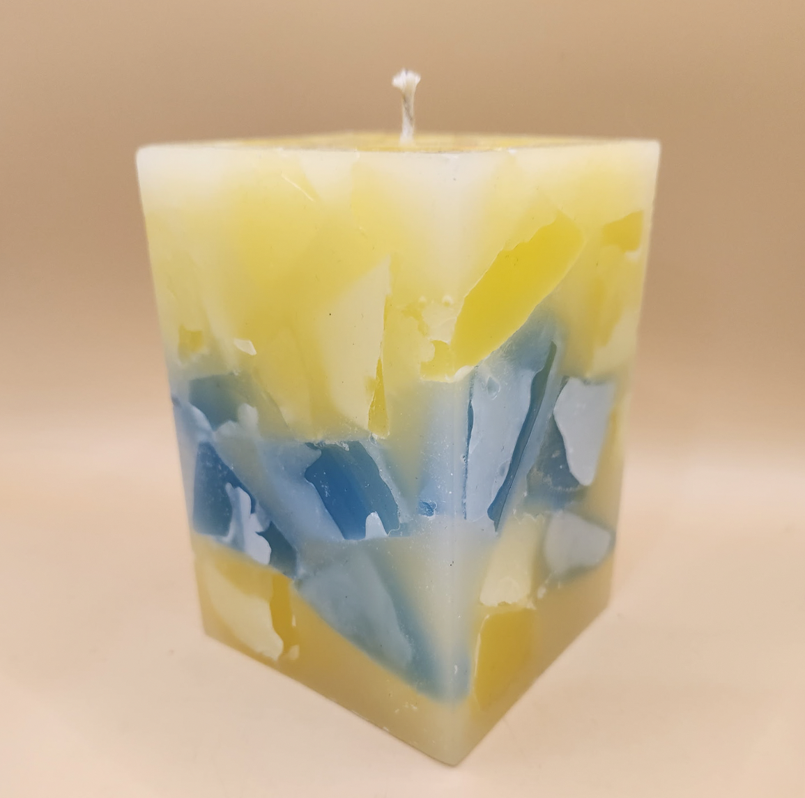 Handmade Mosaic Wax Candle
