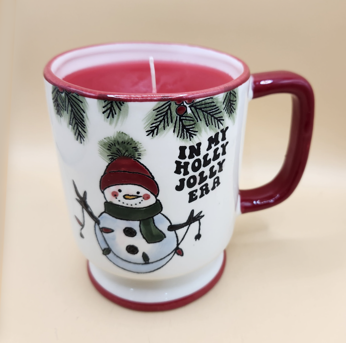 Christmas Snowman Mug Candle