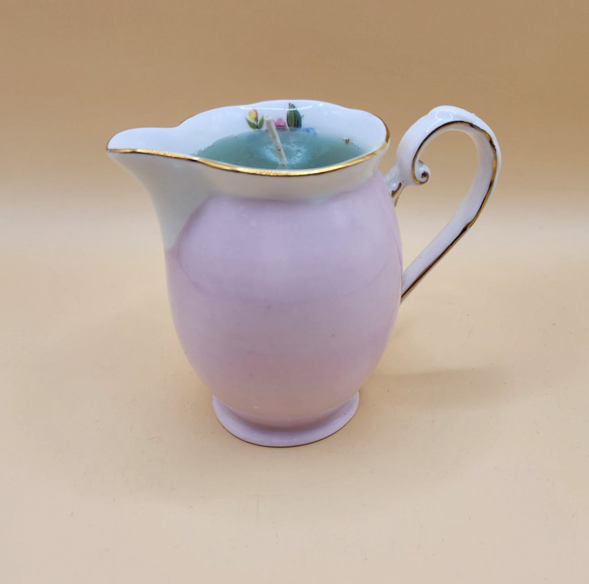 Vintage Porcelain Creamer Candle