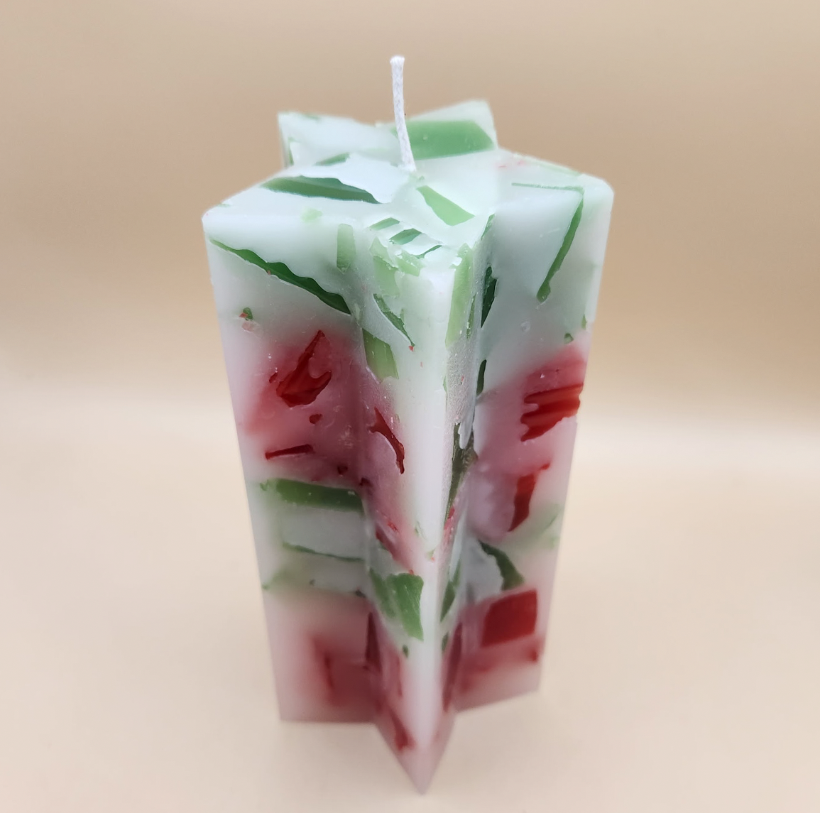 Christmas Star Chunk Candle