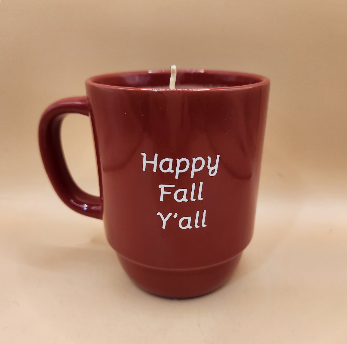 Happy Fall Y'all Mug Candle