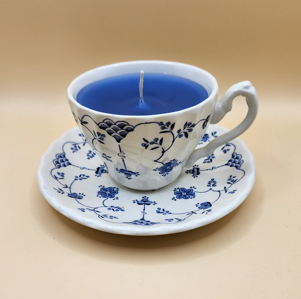Blue Teacup Candle