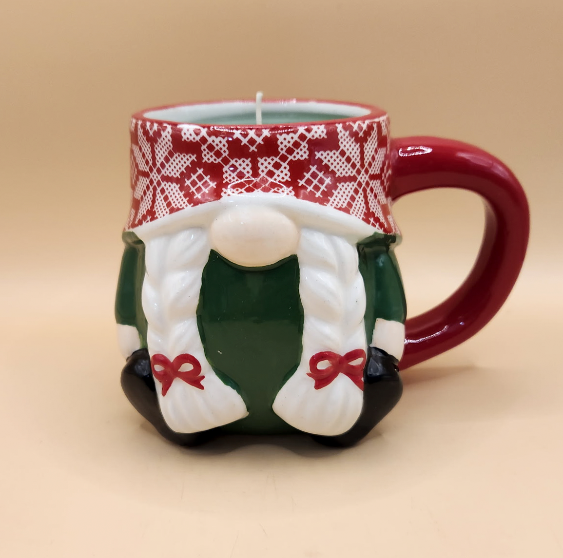 Ceramic Girl Gnome Mug Candle