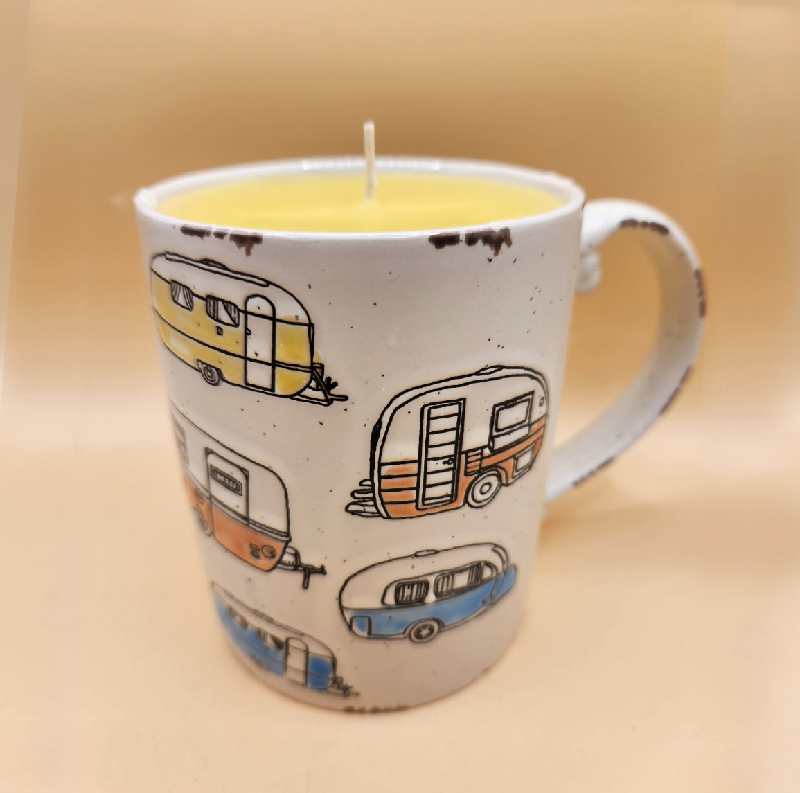 Handmade Candle in Caravan Mug