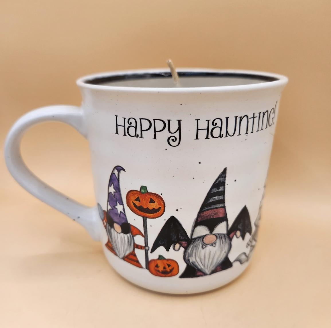 Halloween Gnome Mug Candle