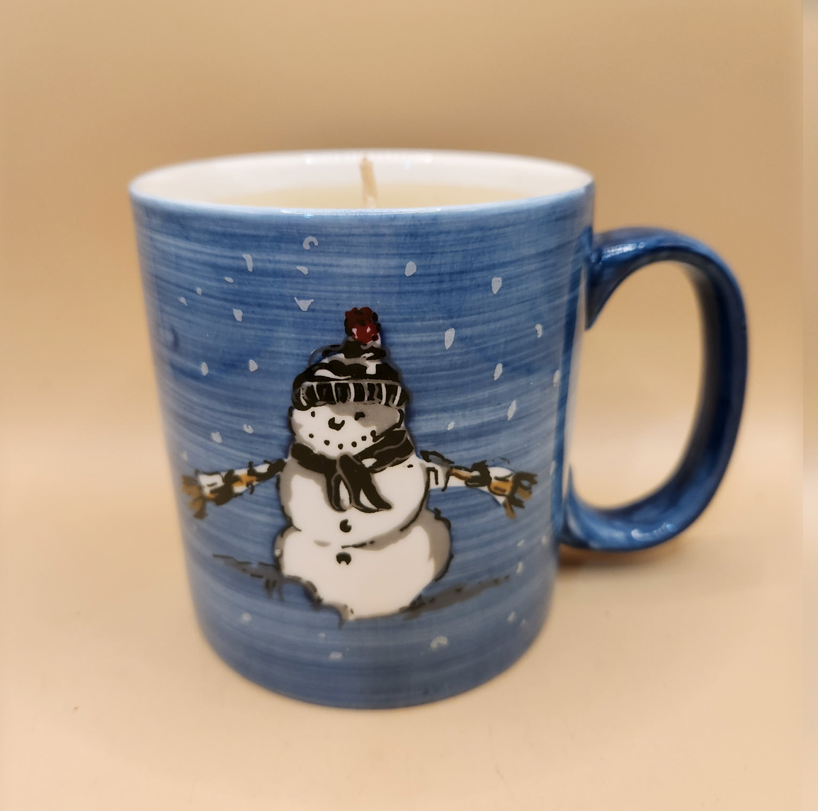Snowman Mug Candle