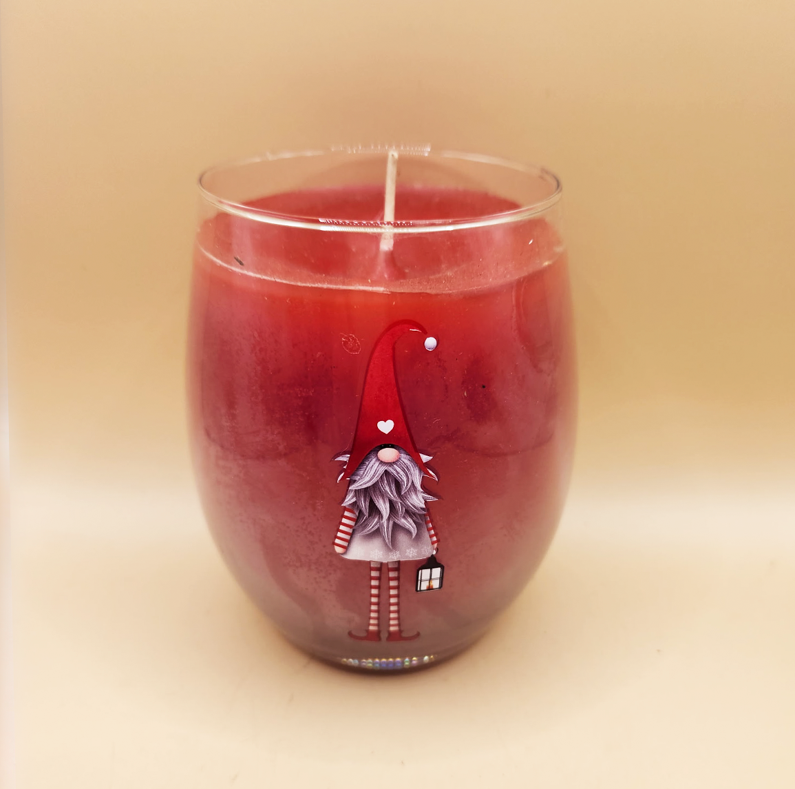 Red Scented Candle in Glass