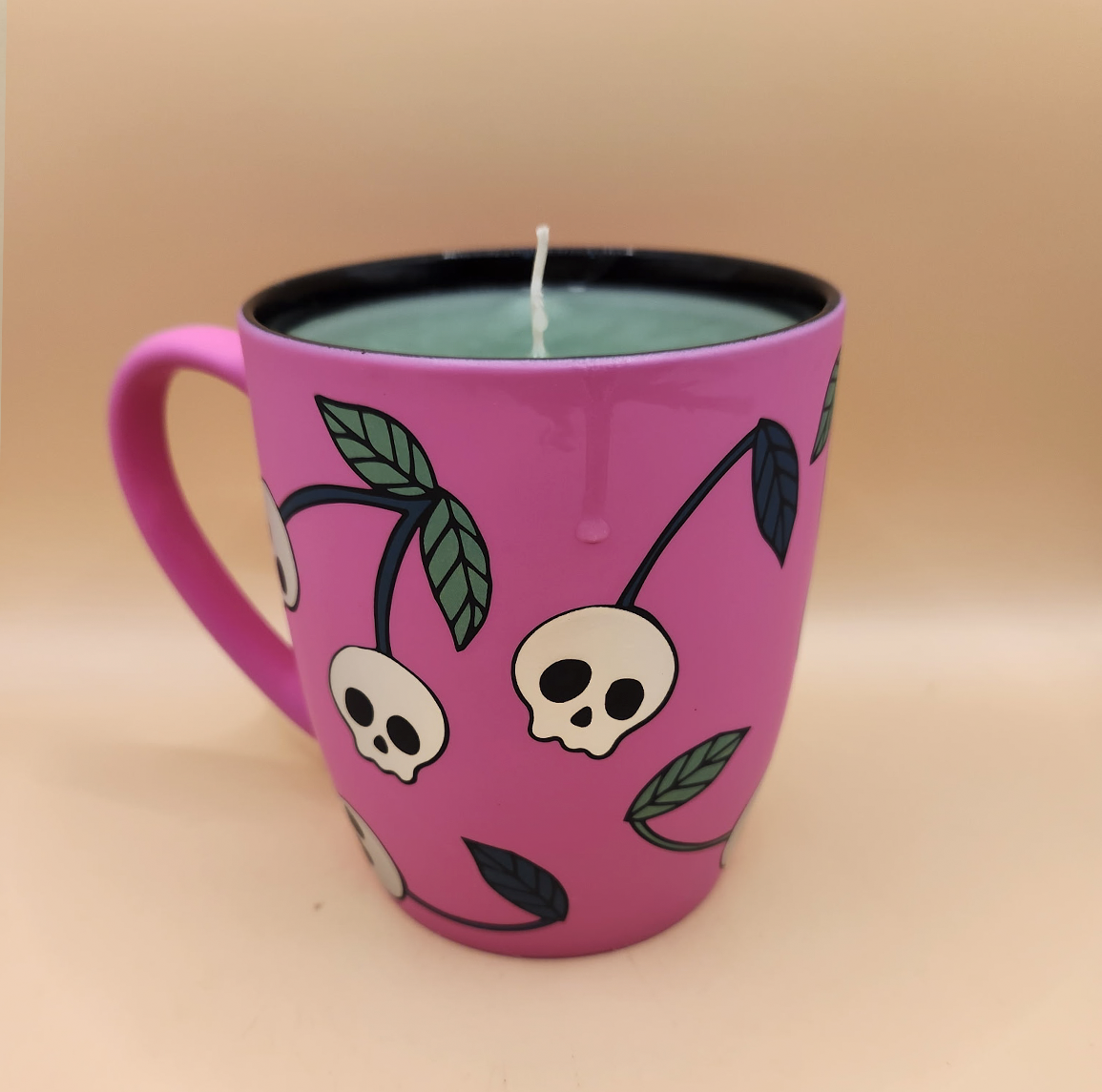 Skull Cherry Candle Mug
