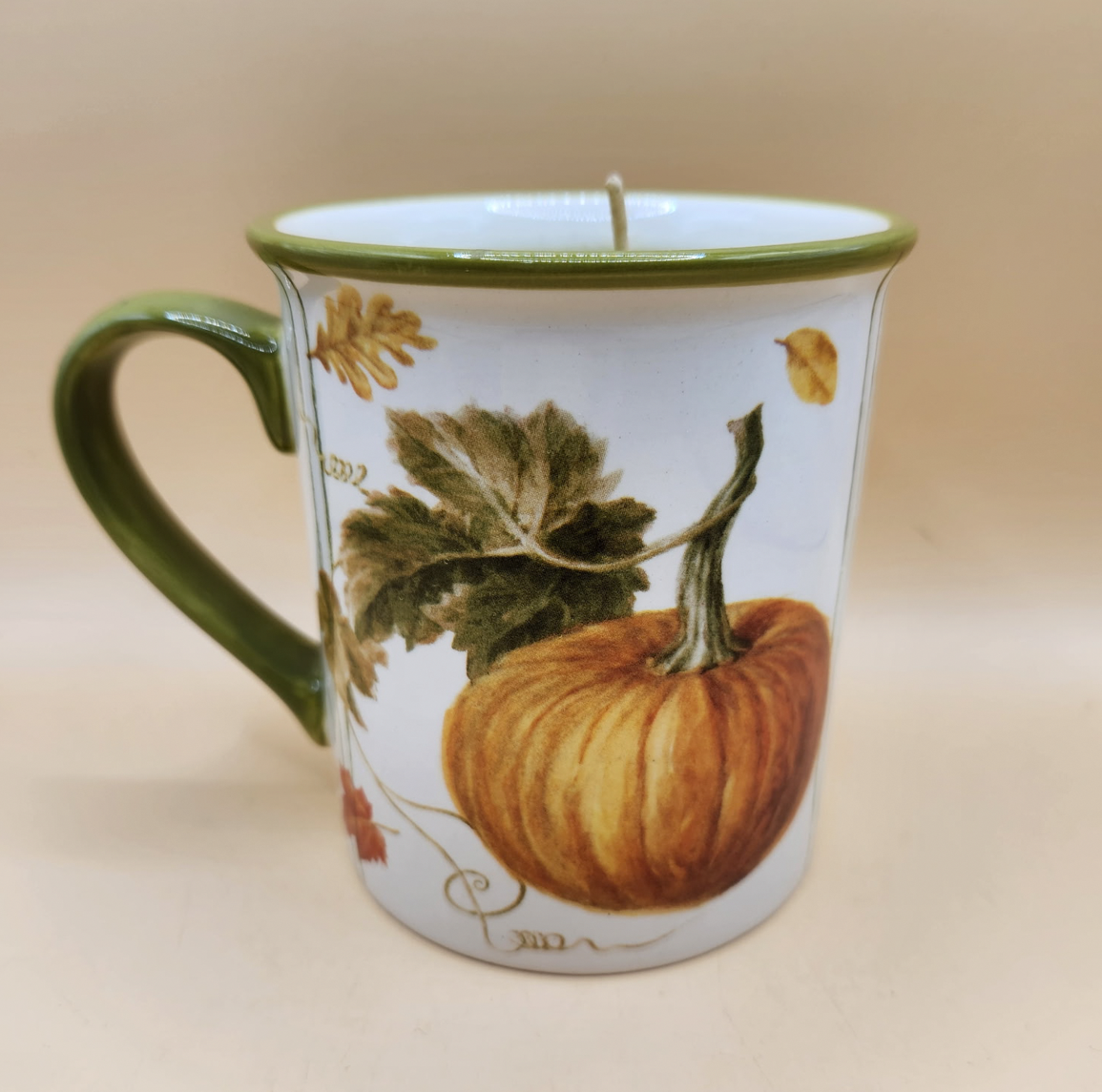 Pumpkin-themed ceramic mug