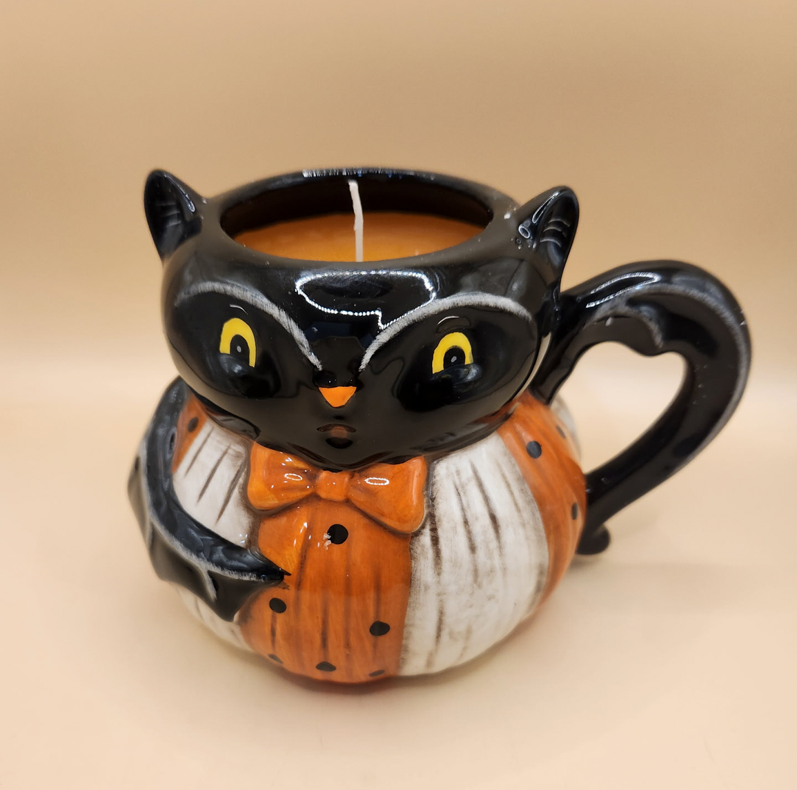 Black Cat Halloween Candle