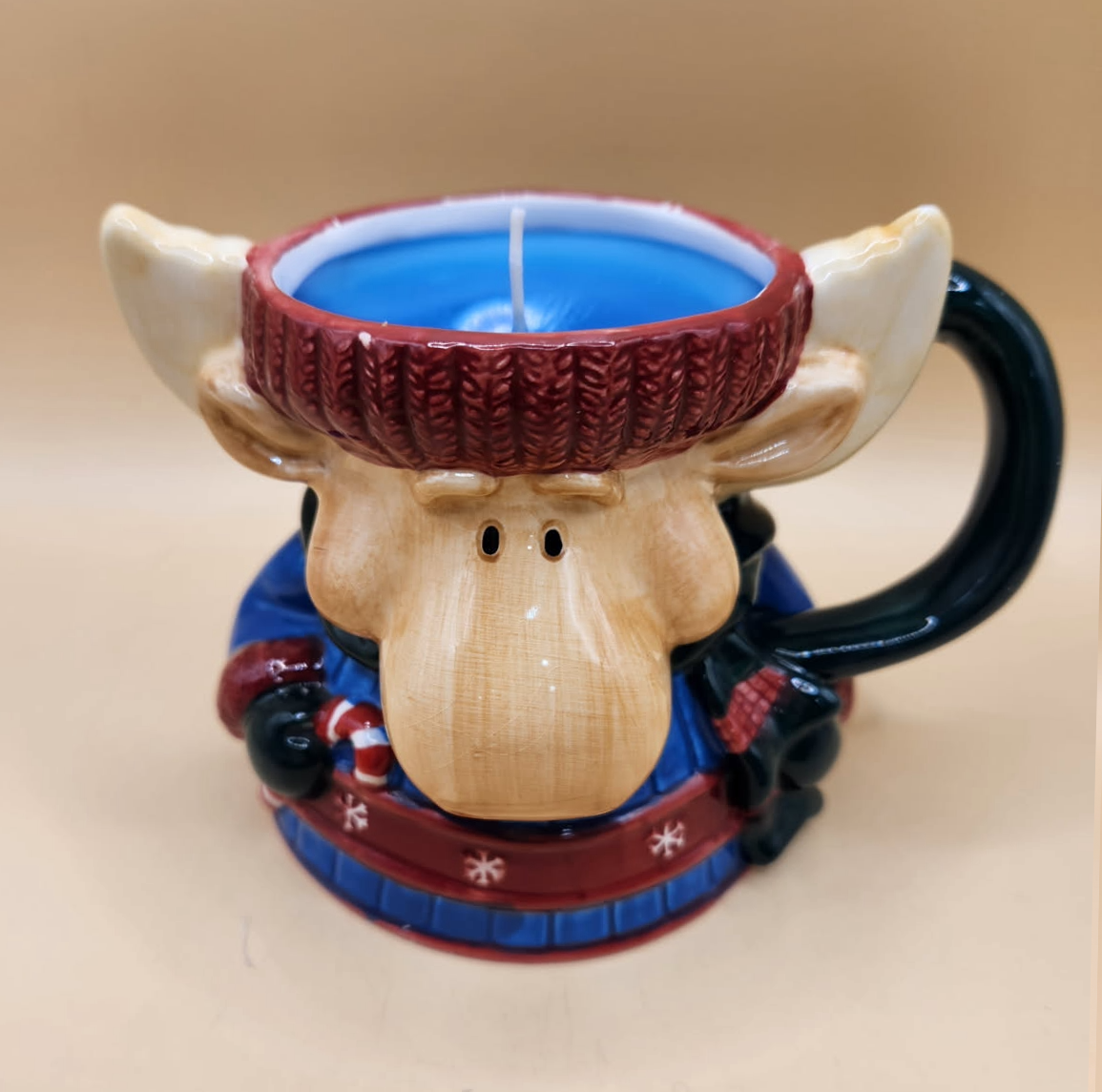 Moose Shaped Ceramic Candle Mug