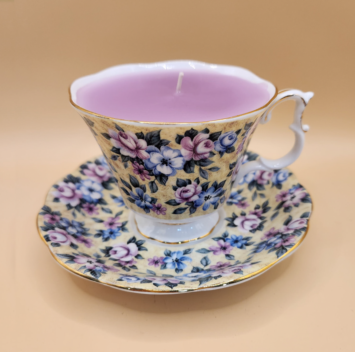 Floral Teacup Candle