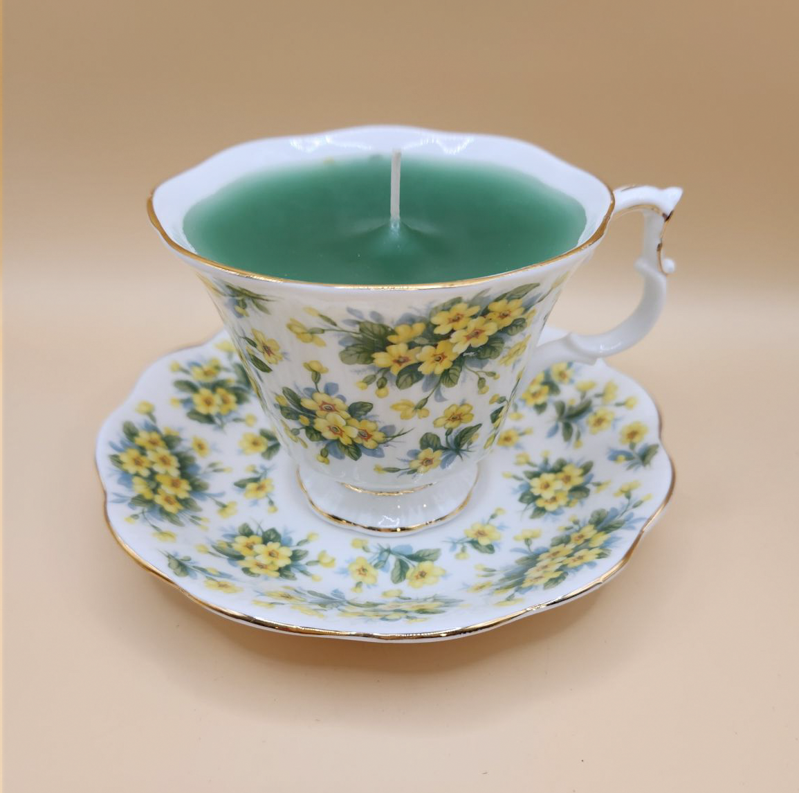 Floral Teacup Candle