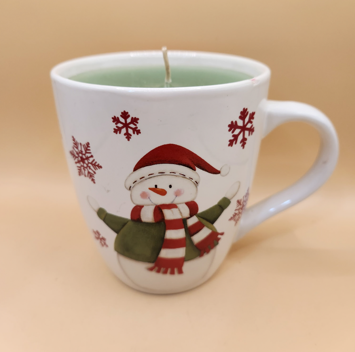 Festive Snowman Mug Candle