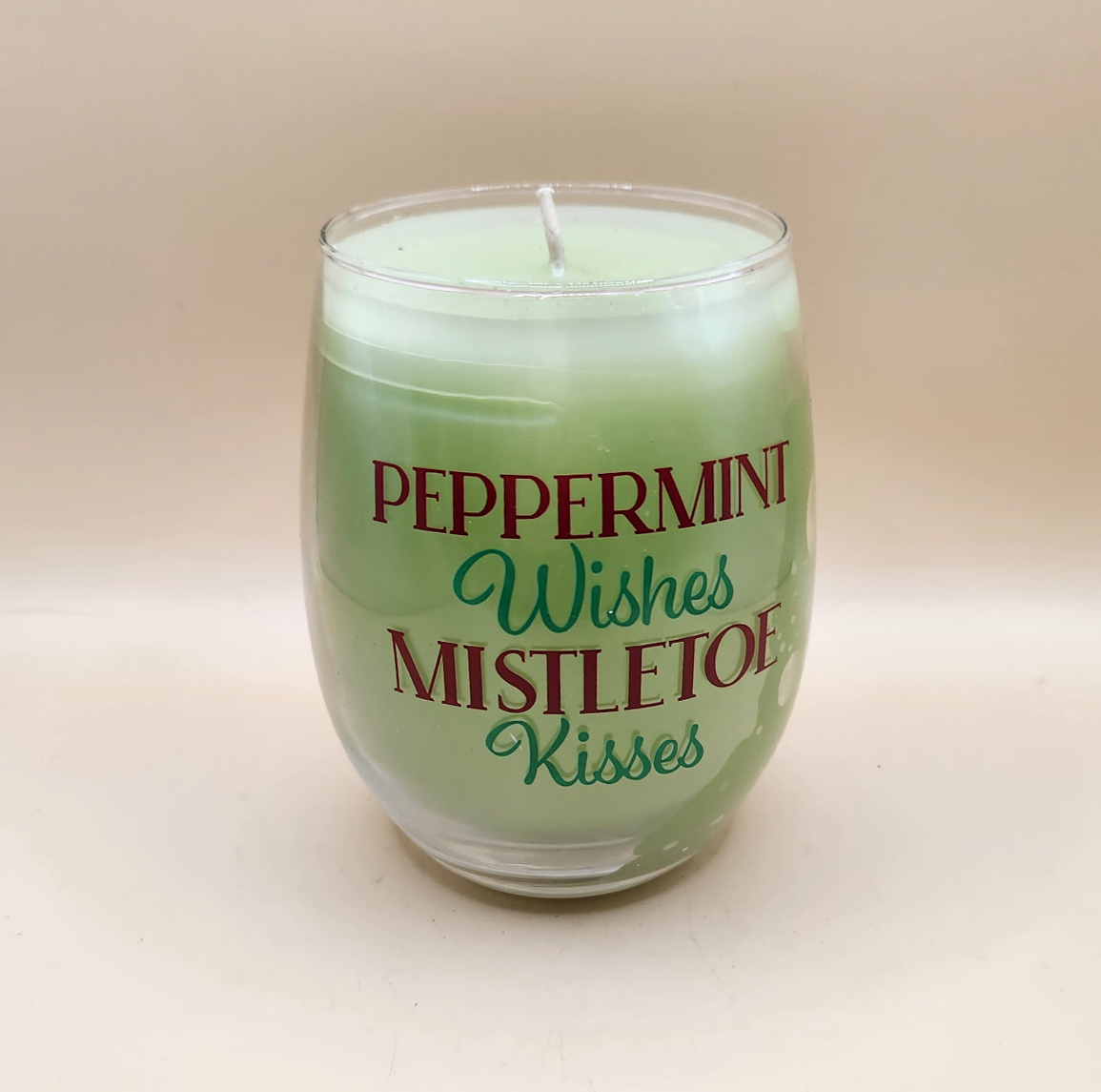 Peppermint Wishes Mistletoe Kisses Candle