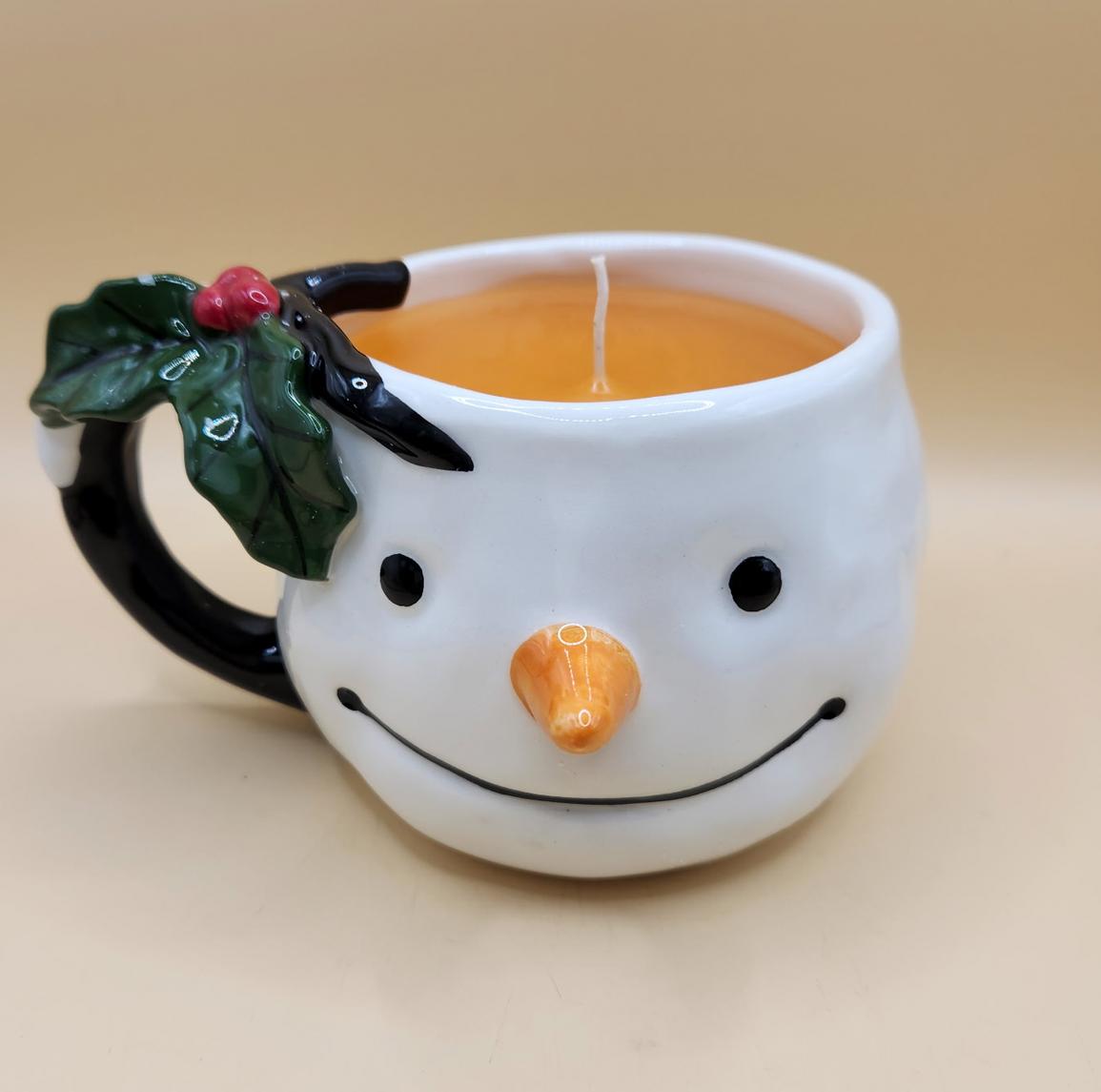 Snowman Mug Candle