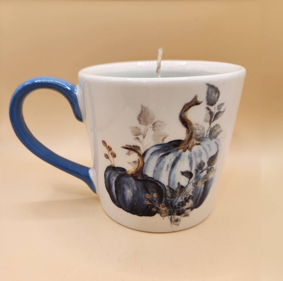 Pumpkin-themed Ceramic Candle Mug
