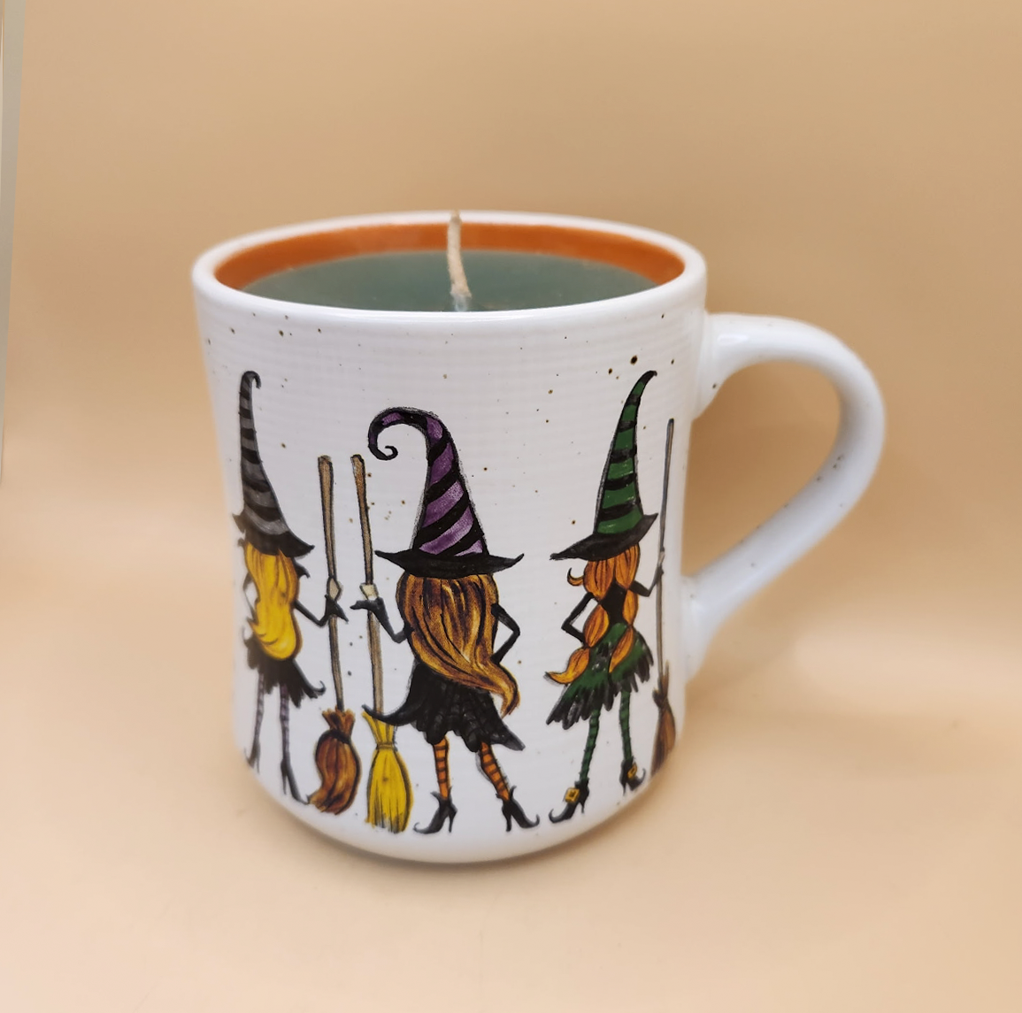 Handmade Witch Mug Candle