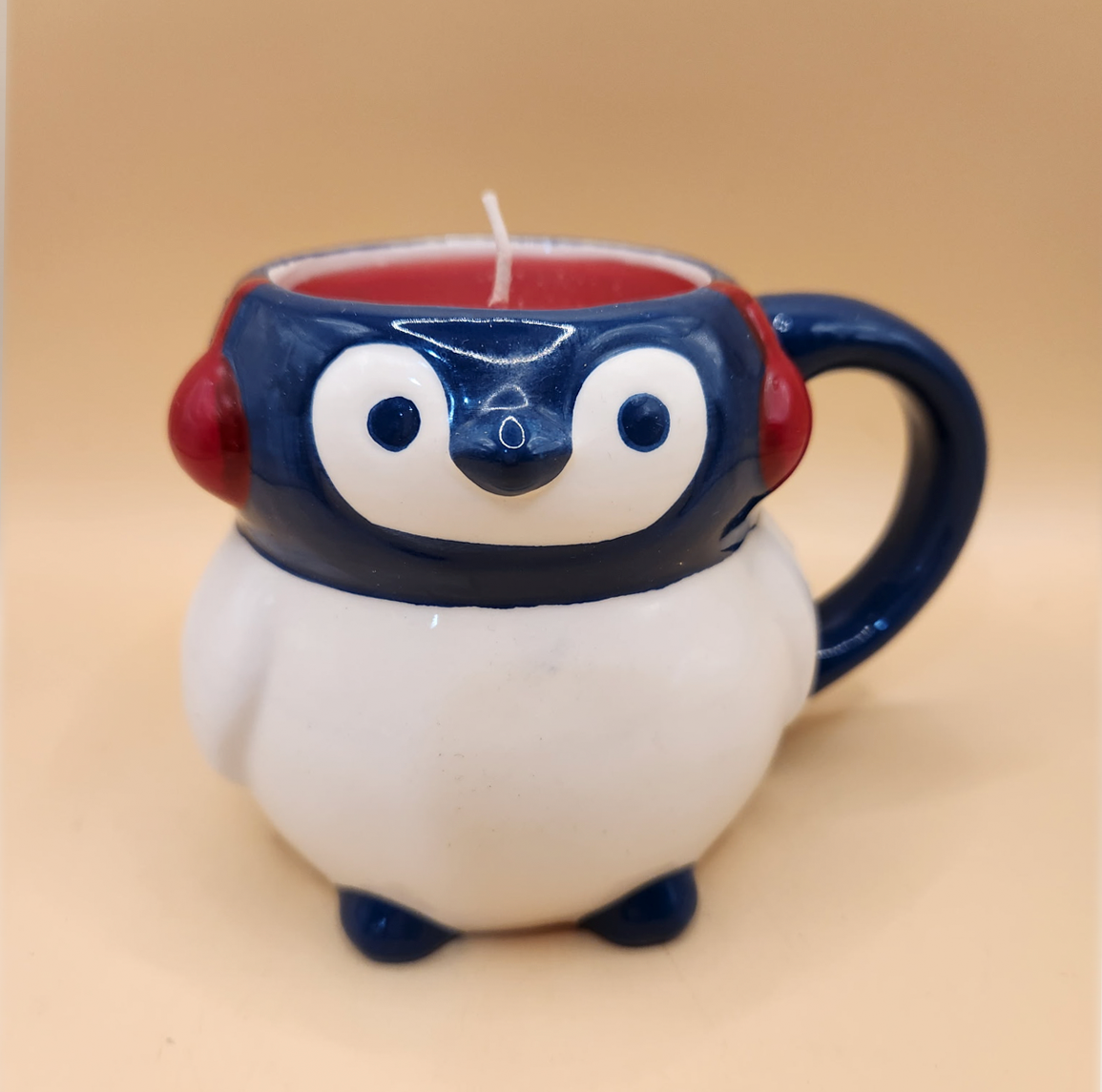 Penguin Shaped Candle Mug
