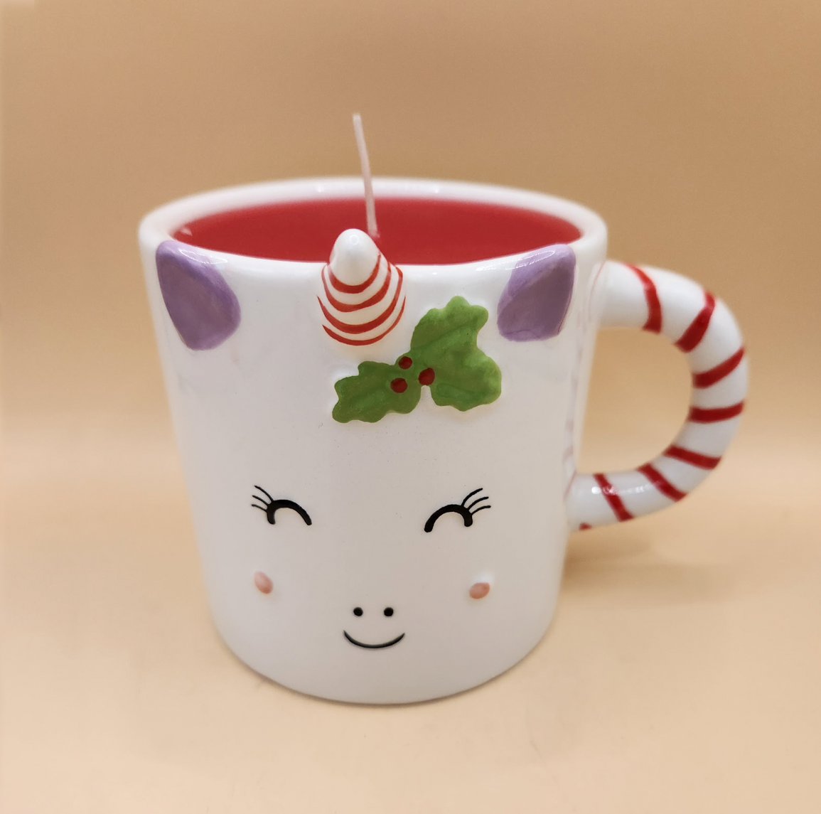 Unicorn Christmas Mug Candle