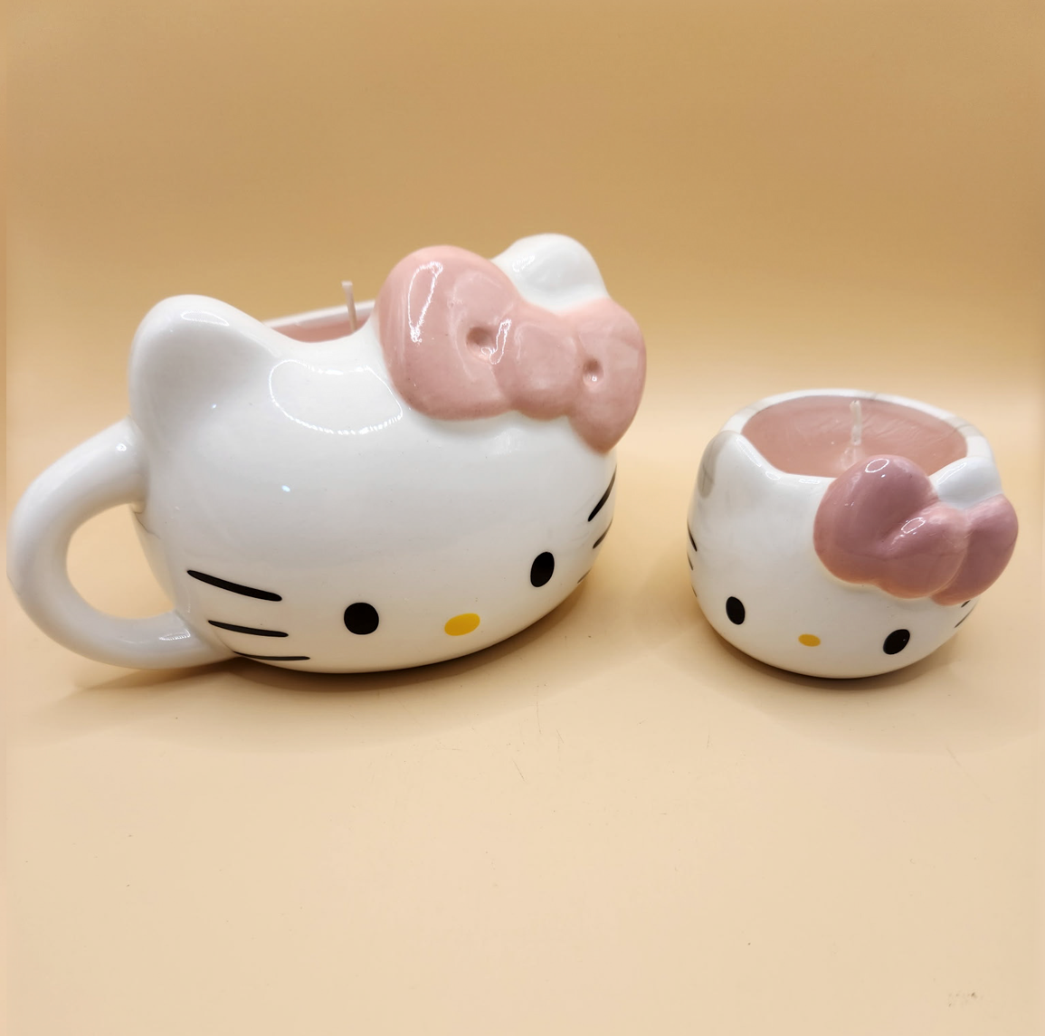 Hello Kitty Ceramic Candle Holder - Small candle on right only