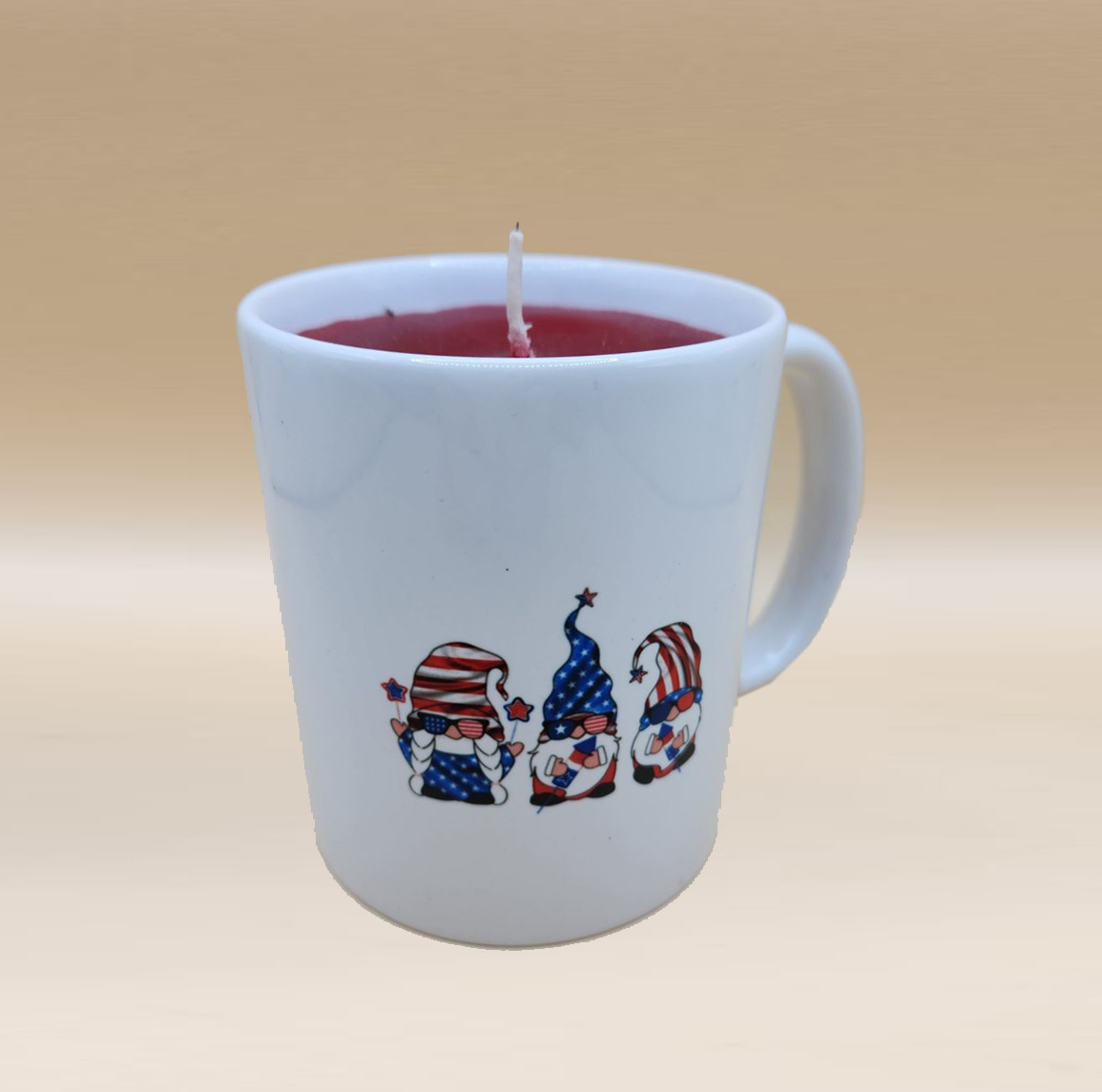 Patriotic Gnome Mug Candle