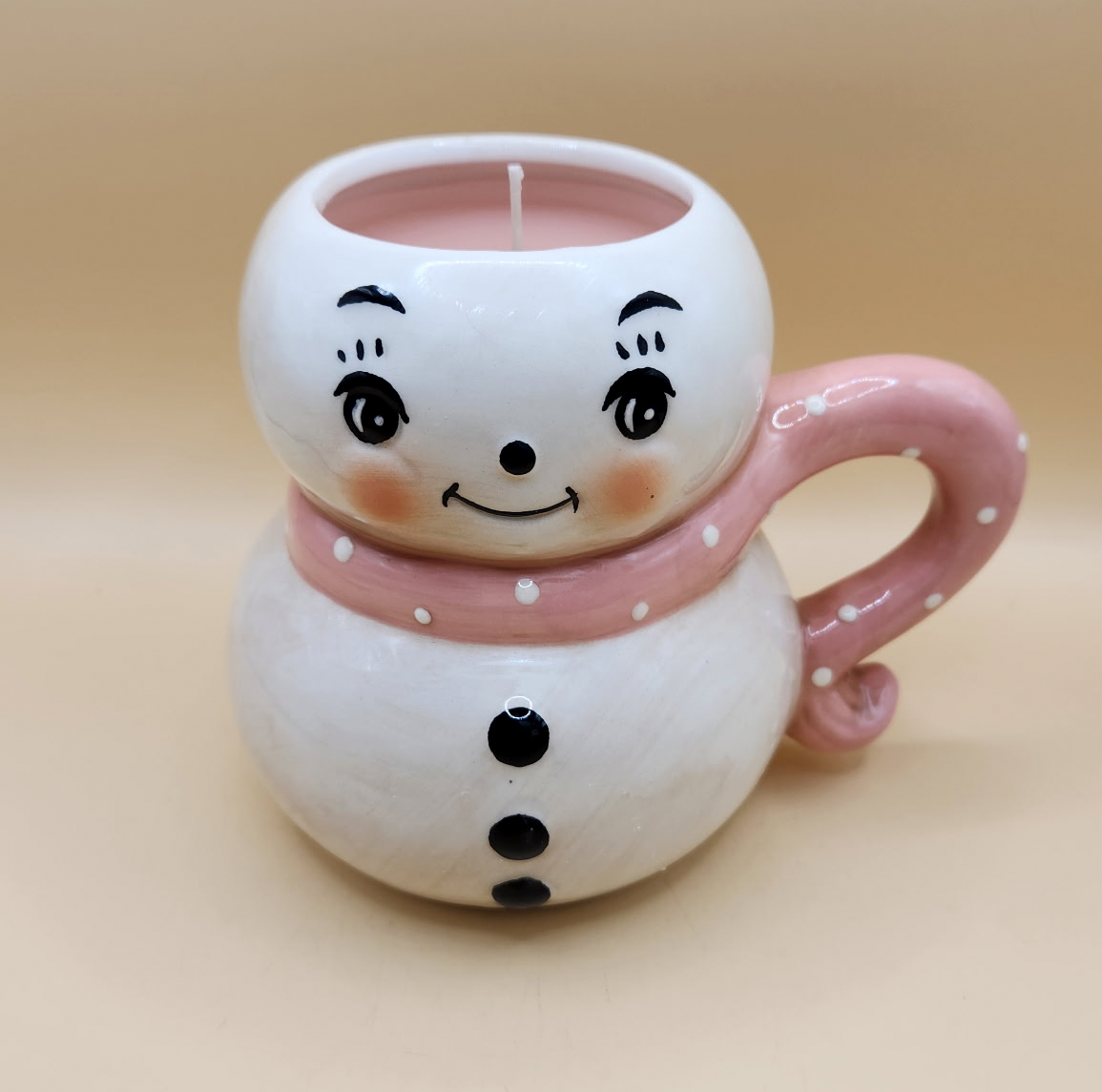 Snowman Mug Candle