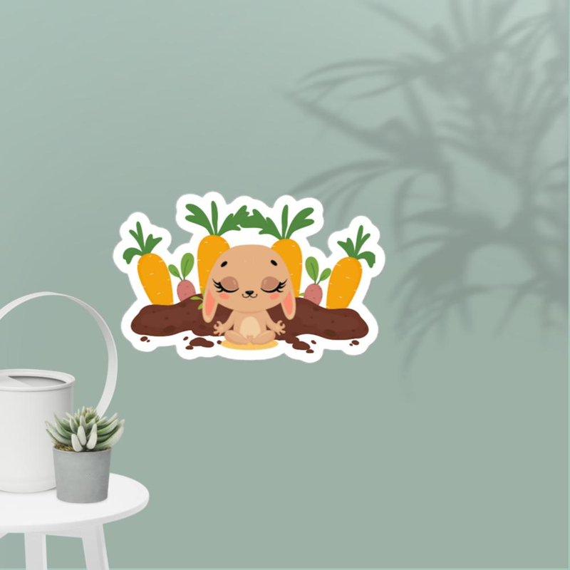 Meditating Rabbit Sticker