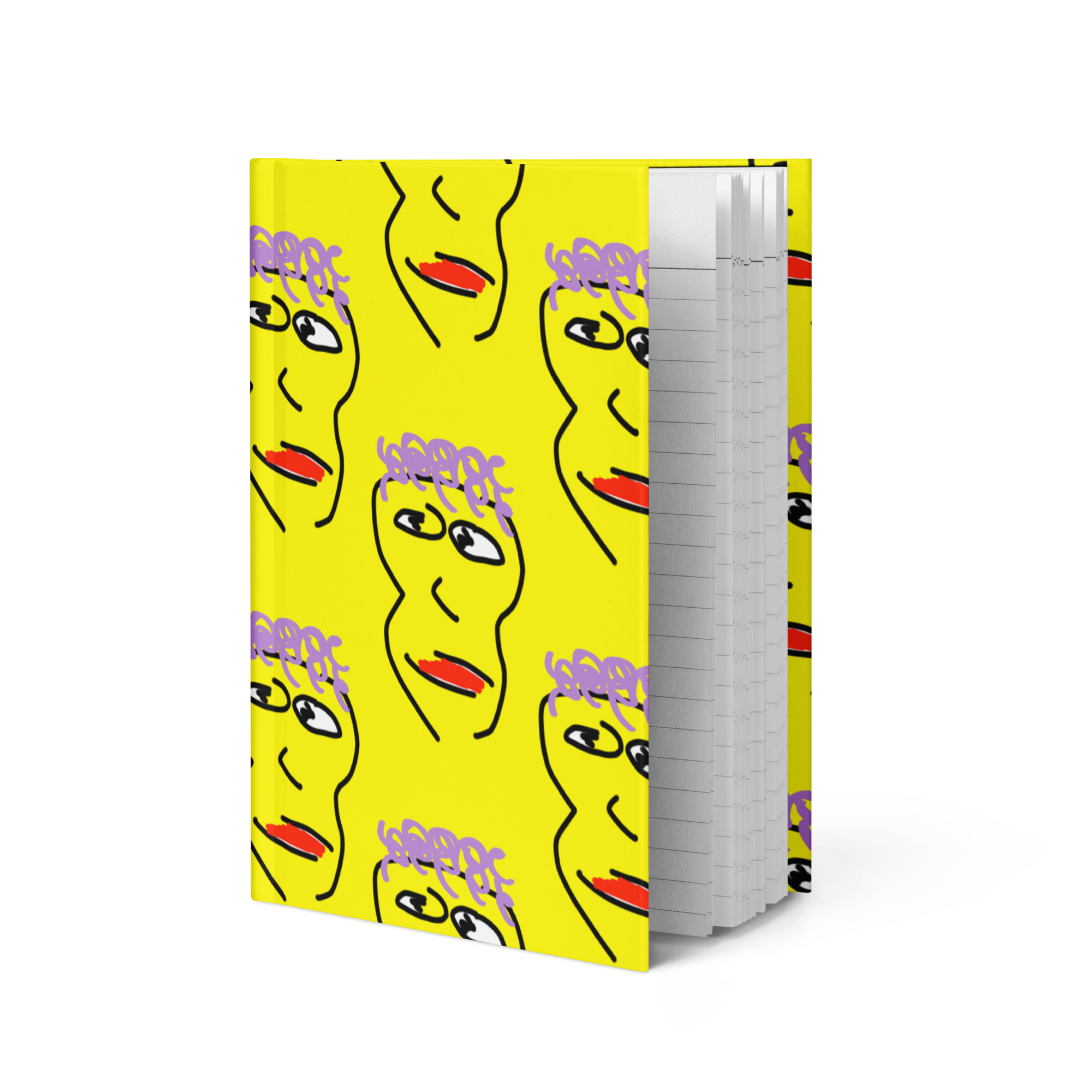 Yellow Face Hardcover Notebook