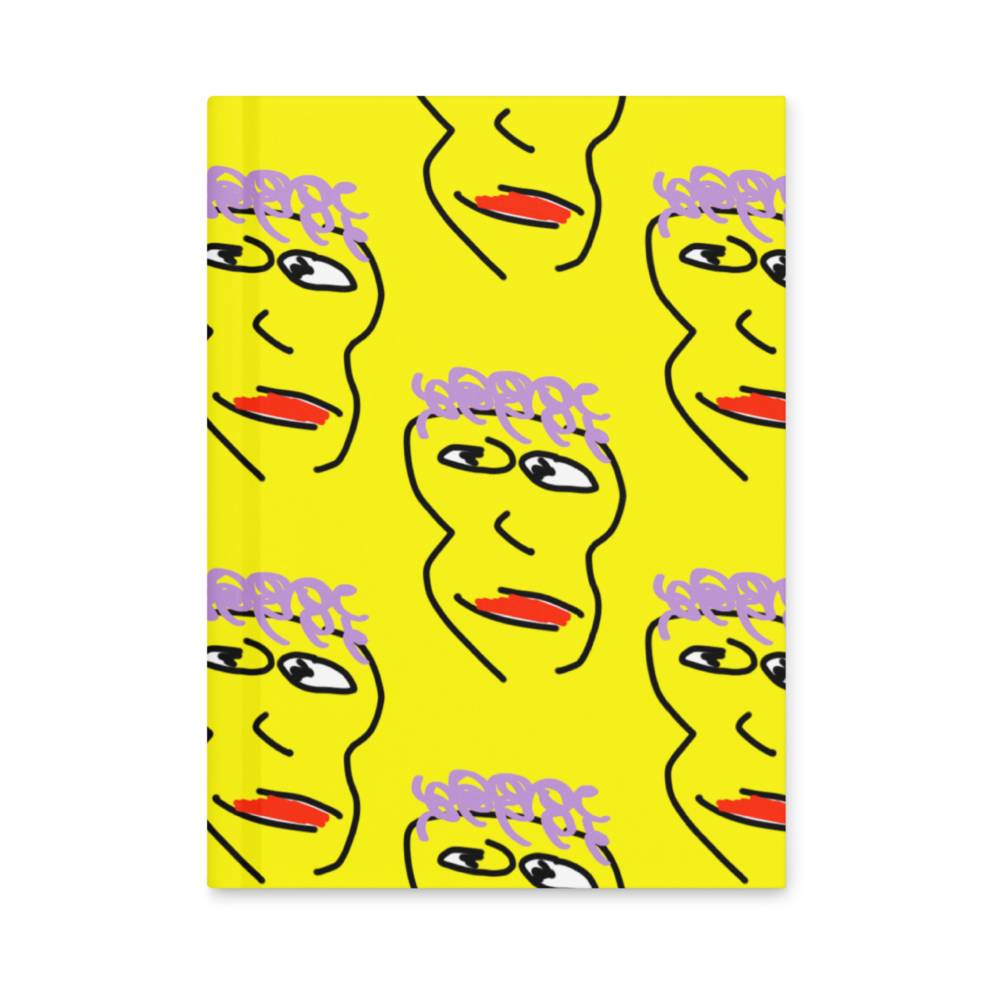 Yellow Face Hardcover Notebook