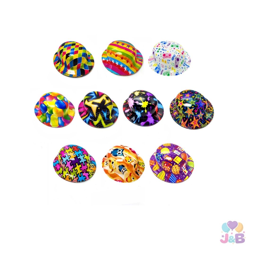 12 Sombreros de fiesta - Estilo Chaplin