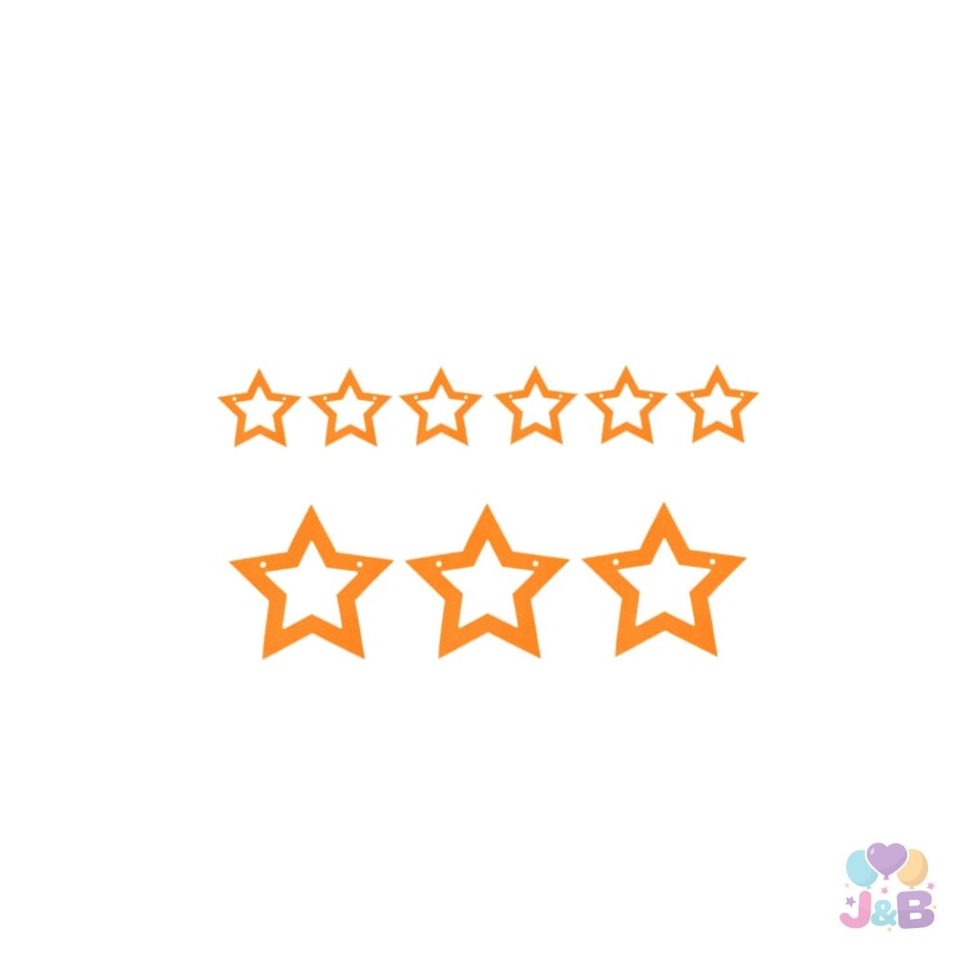 GUIRNALDA 3M ESTRELLA DOBLE NARANJO FLUOR X 1 UNI