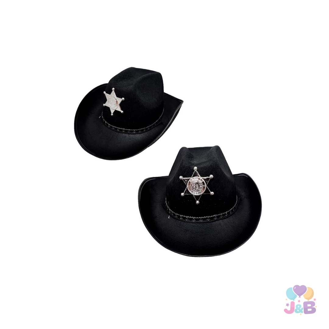 SOMBRERO VAQUERO SHERIF NEGRO X1 UNI