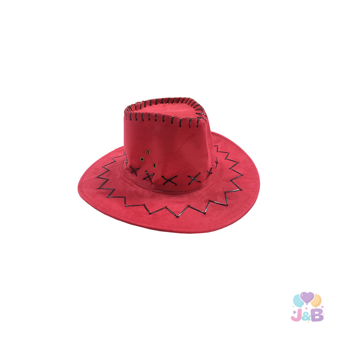 SOMBRERO VAQUERO ROJO ADULTO